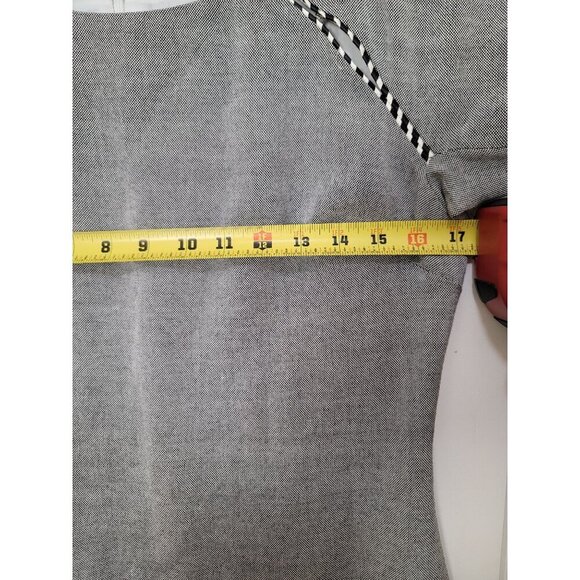 Vintage TOCCA Grey ,Black & White Checkered Accent Cap Sleeves & Back Zipper M C - Picture 7 of 13